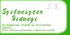 szilveszter hidvegi business card